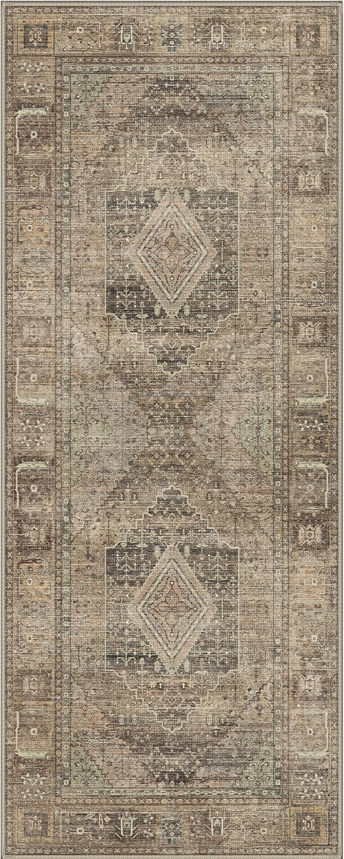 GENIMO Runner Rug 2x7 Non Slip Machine Washable Hallway Runner Vintage Rug - Image 4