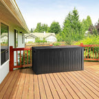 TARKARI 270 Gallon Lockable Resin Deck Box, Waterproof & UV-Resistant Outdoor - Image 3