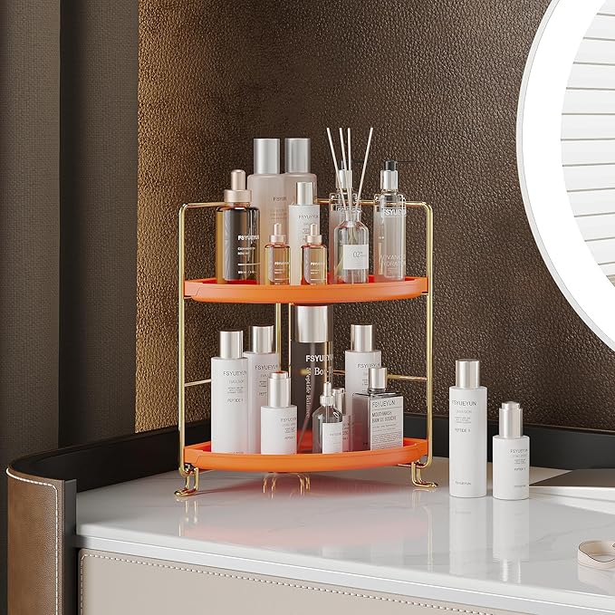 FSyueyun 2-Tier Corner Bathroom Counter Organizer, Tool-Less Installation - Image 4