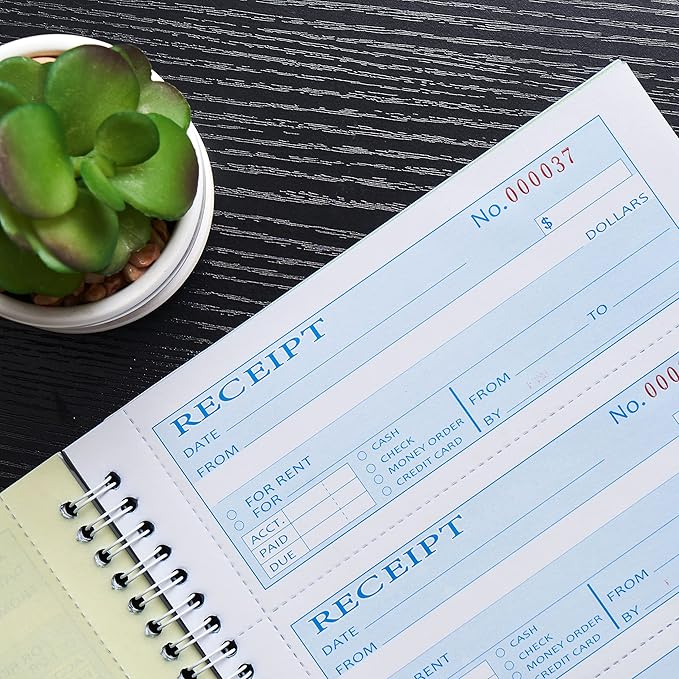 Single Book, Money Rent Receipt Book, 7.9x11.22 Inches, 2 Part Carbonless - Image 6