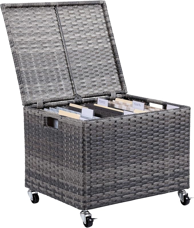 BIRDROCK HOME Rolling File Box by BIRDROCKHOME