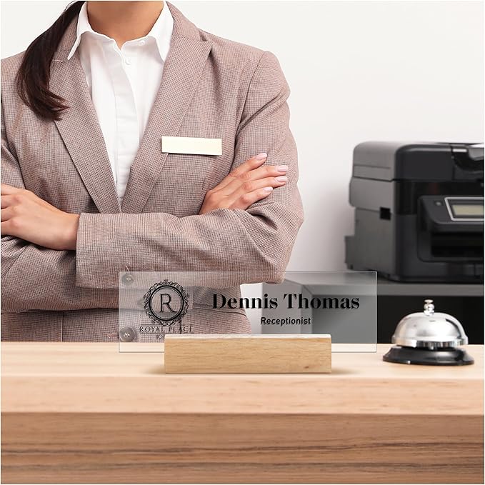 Custom Business Logo Desk Name Plate - Image 5