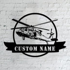 Personalized Metal Airplane Wall Art, Airplane Name Sign, Customized Pilot Name by Unknown