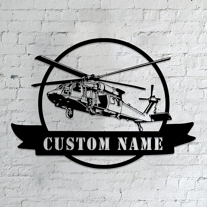 Personalized Metal Airplane Wall Art, Airplane Name Sign, Customized Pilot Name by Unknown