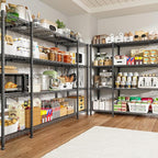 REIBII 78.4" W Storage Shelves Load 1500LBS, Metal Shelving 4-Tier Wire - Image 2