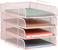 Mind Reader Stackable Paper Tray, Desktop Organizer, File Storage, Metal Mesh by MindReader