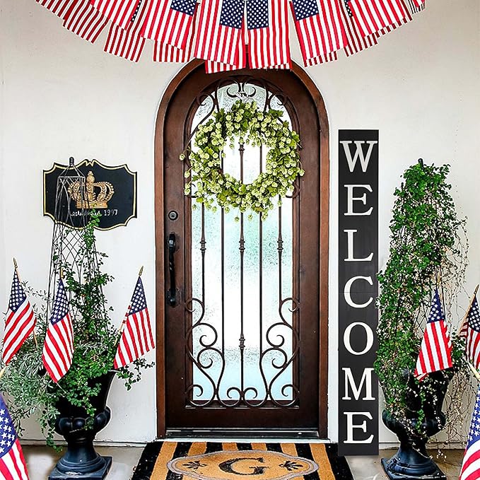 Tall Outdoor Welcome Sign for Front Door, 6ft Black, Rustic Tall Welcome Sign - Image 6