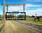 Personalized Hanging Metal Farm Signs, Personalized Outdoor Ranch Sign - Image 4