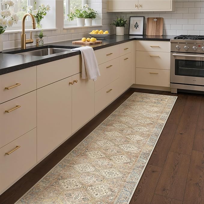 GENIMO Runner Rug 2x10 Non Slip Machine Washable Hallway Runner Vintage Rug - Image 3