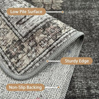 GENIMO 5x7 Area Rugs for Living Room, Machine Washable Non Slip Vintage Retro - Image 6