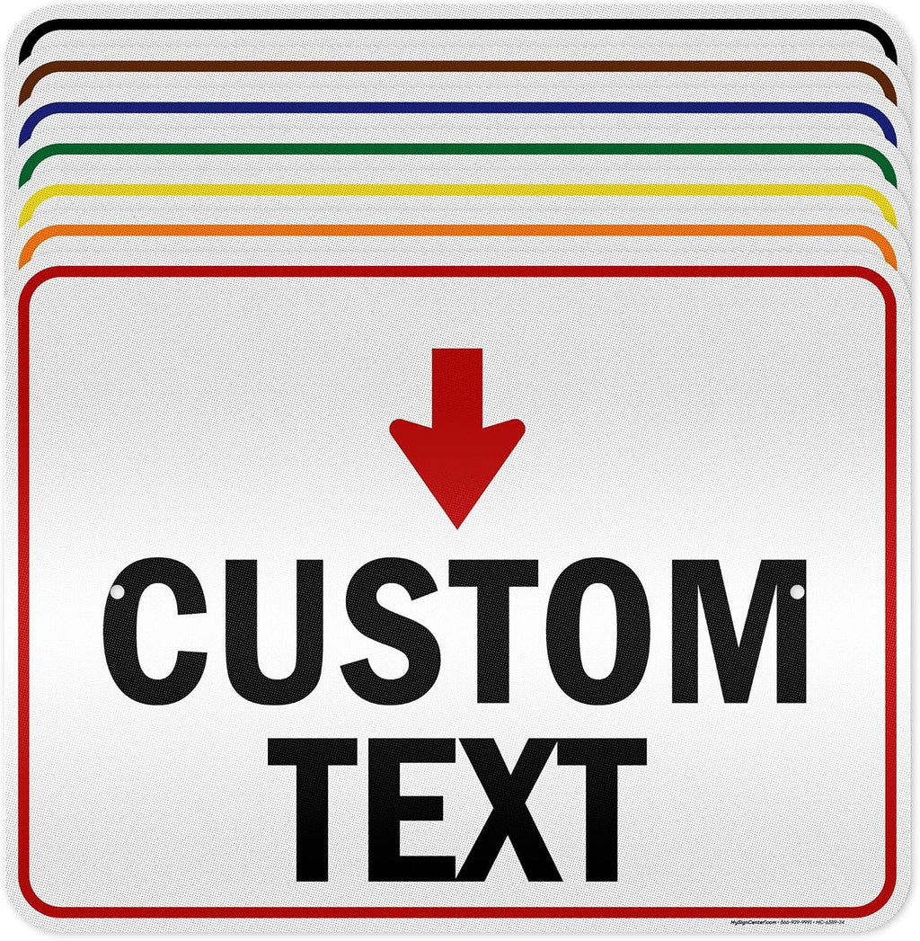 Custom Arrow, Custom Directional Sign, Down Arrow, 18x24 Inches, 3M EGP