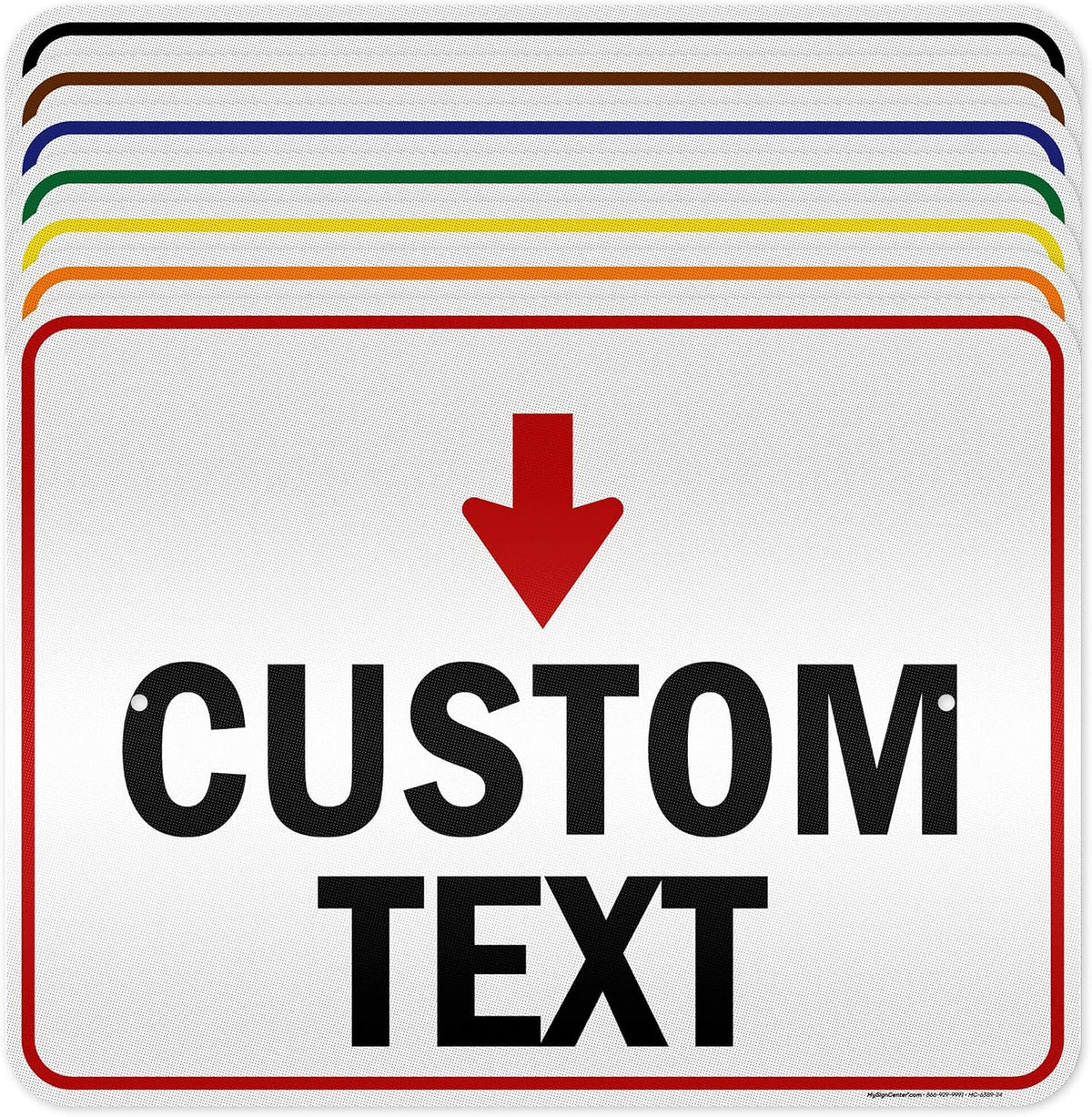 Custom Arrow, Custom Directional Sign, Down Arrow, 18x24 Inches, 3M EGP