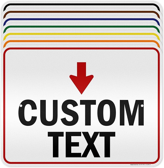 Custom Arrow, Custom Directional Sign, Down Arrow, 18x24 Inches, 3M EGP by MySignCenter