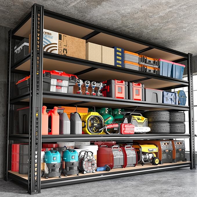 ROOMFAVE 3500LBS Garage Shelving 60" W Metal Shelving 72" H Storage Shelves - Image 8