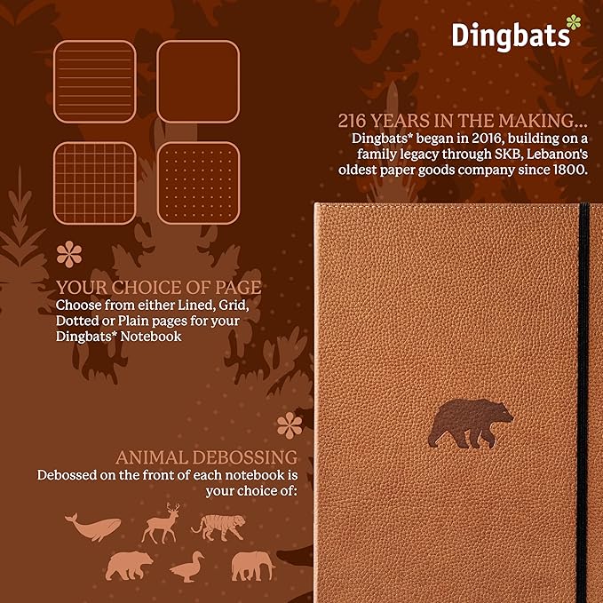 Dingbats* - Wildlife A4 Lined Notebook - Extra Large Hardcover PU Leather - Image 2