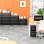 INTERGREAT 3-Drawer Black Lateral File Cabinet, Locking Metal Lateral Filing - Image 8