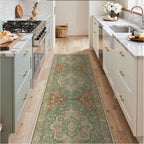 GENIMO Runner Rug 2'6"x8 Machine Washable Non Slip Vintage Hallway Runner Rug - Image 2
