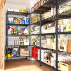 REIBII 5 Tier Storage Shelves Adjustable Wire Rack Shelving, Kitchen Shelves - Image 2