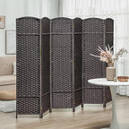 HOMCOM Room Divider, 6 Panel Folding Privacy Screen, 5.6' Tall Freestanding - Image 2