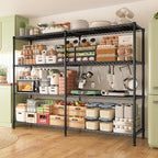 REIBII 61.7''W Storage Shelves Load 1220LBS Wire Shelving Unit 4 Tier Metal - Image 2