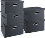 Graciadeco Medium 15" 21 Quart Collapsible Stackable Storage Bins by GraciadecoStorage