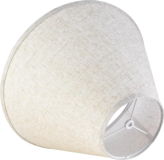 GO&SO Large Lamp Shades Set of 2 Oatmeal Beige Linen Lamp Shade, 6.5" Top x - Image 5