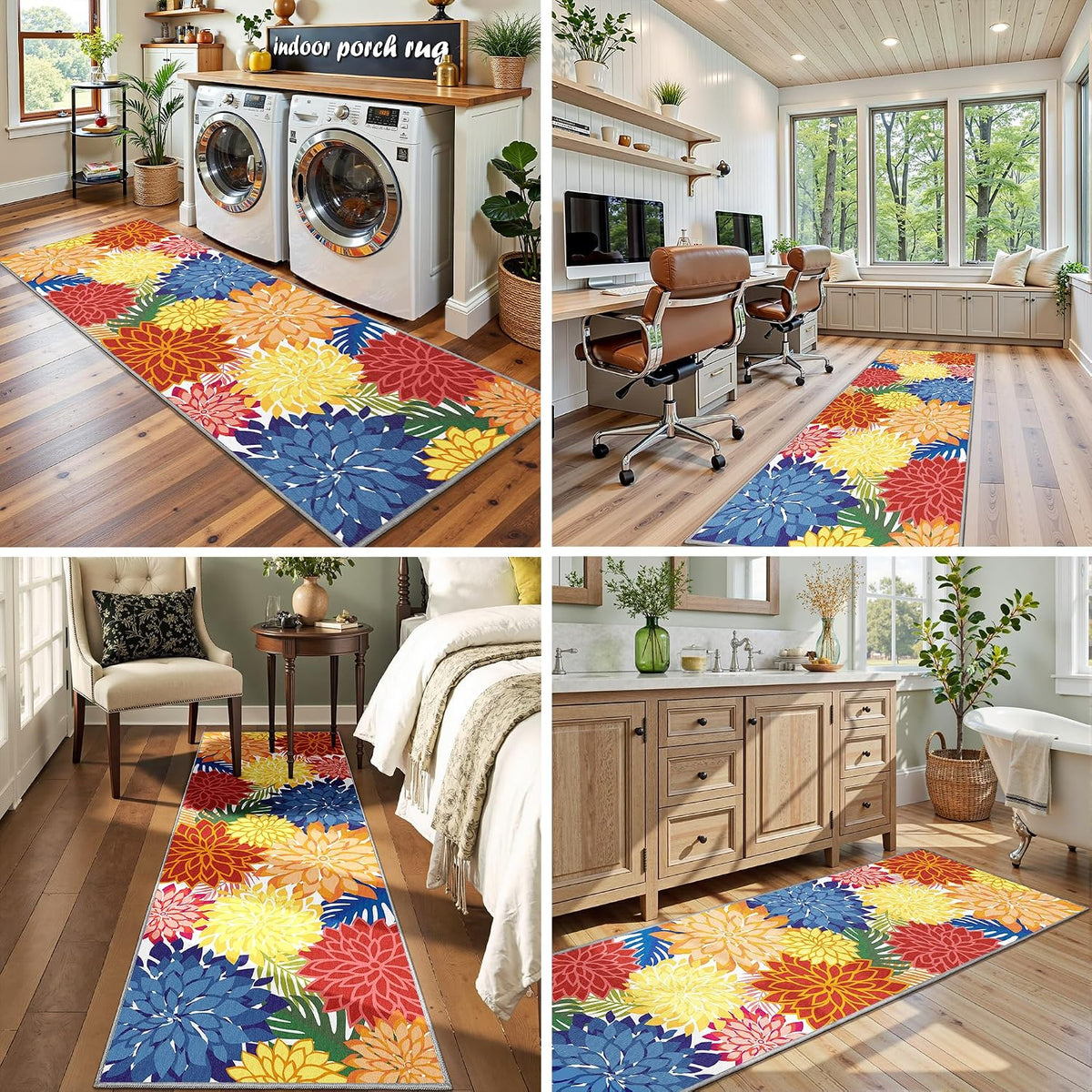 outdoor rug waterproof, washable patio runner rug for, package contents