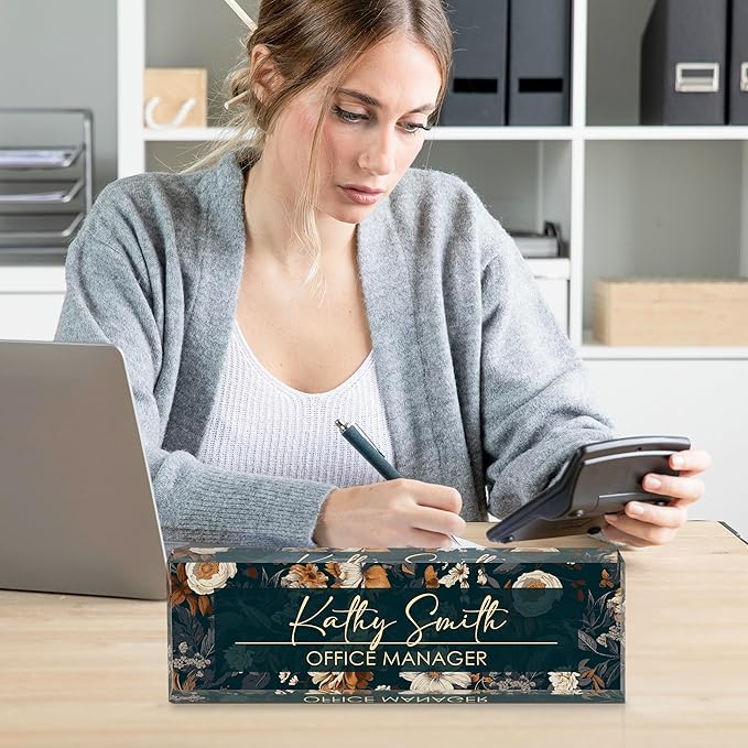 Personalized Name Plate for Desk, Custom Desk Name Plate, Acrylic Name Plate - Image 6