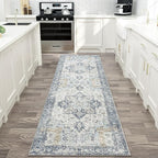 GENIMO Runner Rug 2'6''x8, Non Slip Vintage Hallway Runner Rugs, Low Pile - Image 3