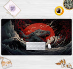 Gothic Desk Mat XXL Large Extended Gaming Mouse Pad Red Sun Mousepas Laptop Mat - Image 2