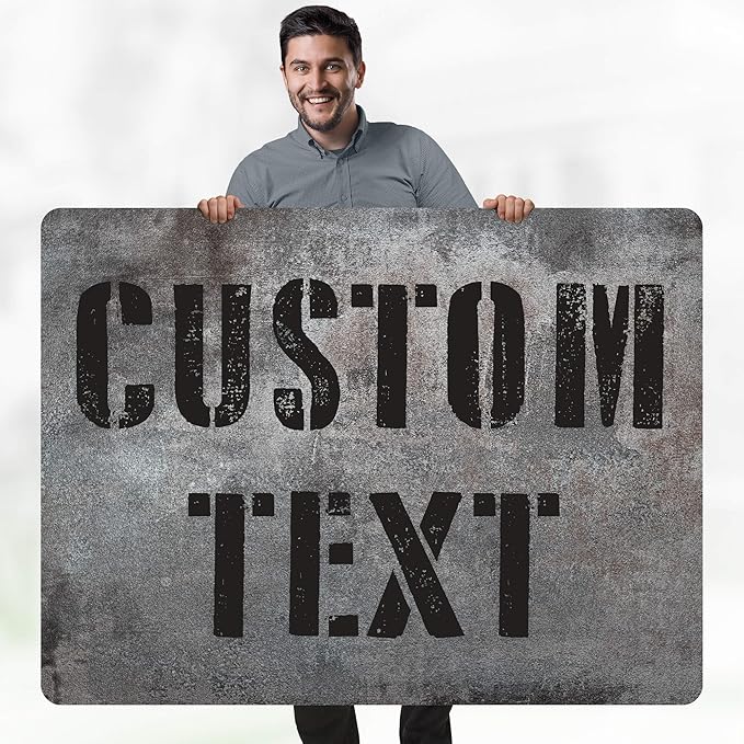 Custom Sign, Custom Street Sign, 11 Font Colors, 13 Font Styles, 4 Hole Options - Image 2