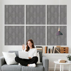 Reverbeon 6 PCS Acoustic Panels, 23.6x23.6 Inch Sound Absorbing Panels by Reverbeon