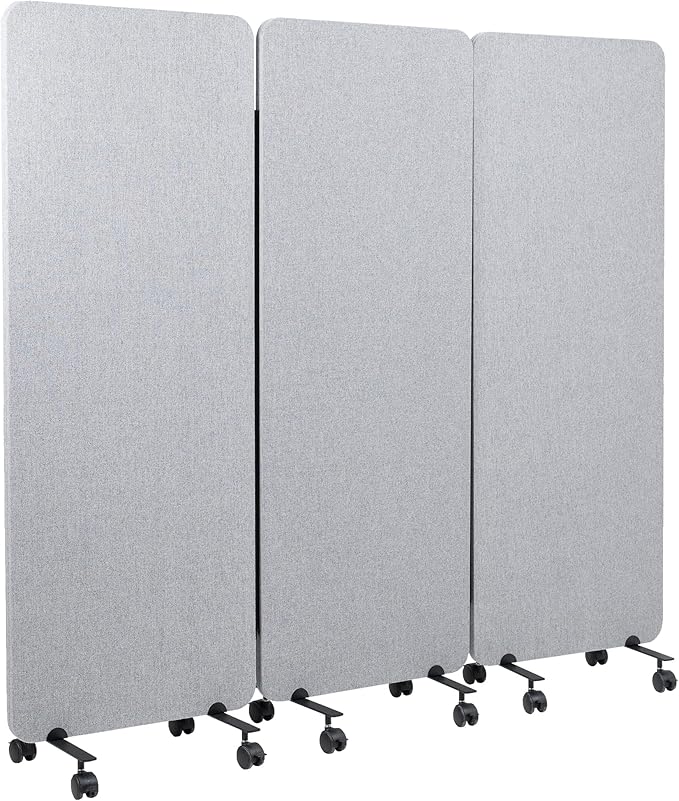 VIVO Freestanding 72 x 66 inch Privacy Panel, Mobile Cubicle Divider, x3 24 by VIVO