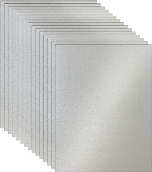 100 Sheets Silver Shimmer Cardstock 8.5 x 11 Metallic Paper, 92lb Heavyweight by Guakicae