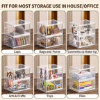 TOFWOF 6 Pack XX Large Shoe Organizer, Heavy-Duty Hard Thicken Plastic Clear - Image 8