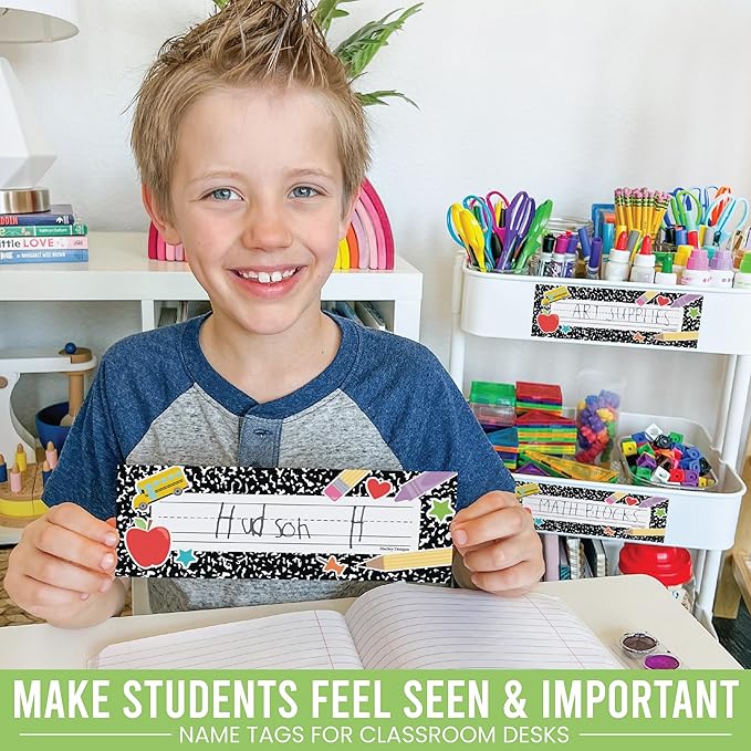 Hadley Designs Desk Name Tags For Classroom -25 Student Name Plates For - Image 2