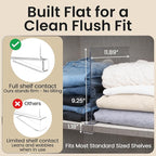 KLOZIT 6- Pack Clear Acrylic Shelf Dividers-Non-Slip Closet Organizers - Image 4