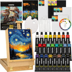 viswin 62 pcs acrylic paint set with easel, main product view