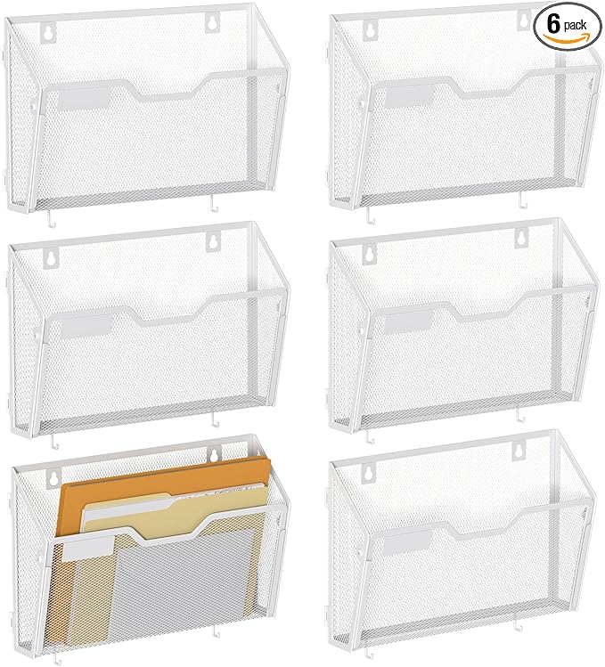 YINGHUA 6 Pack Mesh File Holders Wall Mounted by Unknown