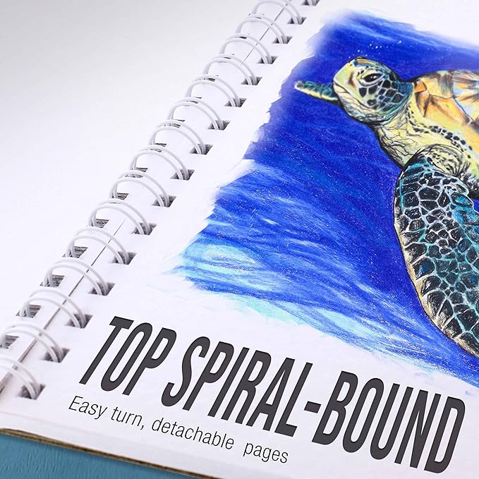 U.S. Art Supply 5.5”x8.5 Premium Heavy-Weight Paper Spiral Bound Sketch Book: - Image 4