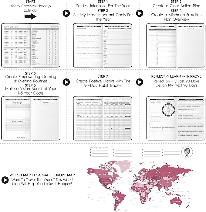 Life & Goal Planner – Undated Daily, Weekly & Monthly Organizer - Image 6