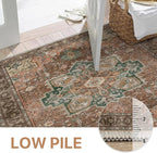 GENIMO 9x12 Area Rugs for Living Room, Non Slip Machine Washable Vintage Rugs - Image 5