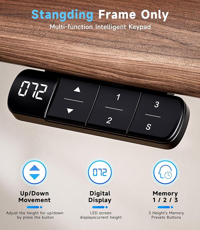 Electric Standing Desk Frame Dual Motor - Image 4