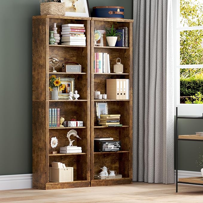 BORNOON 75" Tall Bookshelf, 6-Tier Floor Standing Bookcase - Image 7