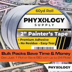 No-Residue Blue Painters Tape 2 inch 4x 60 Yard Roll. Easy-Tear, Pro-Grade - Image 7