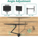 WALI Monitor Arm Mount for Desk, Single Extra Tall Computer Desk Mount - Image 5