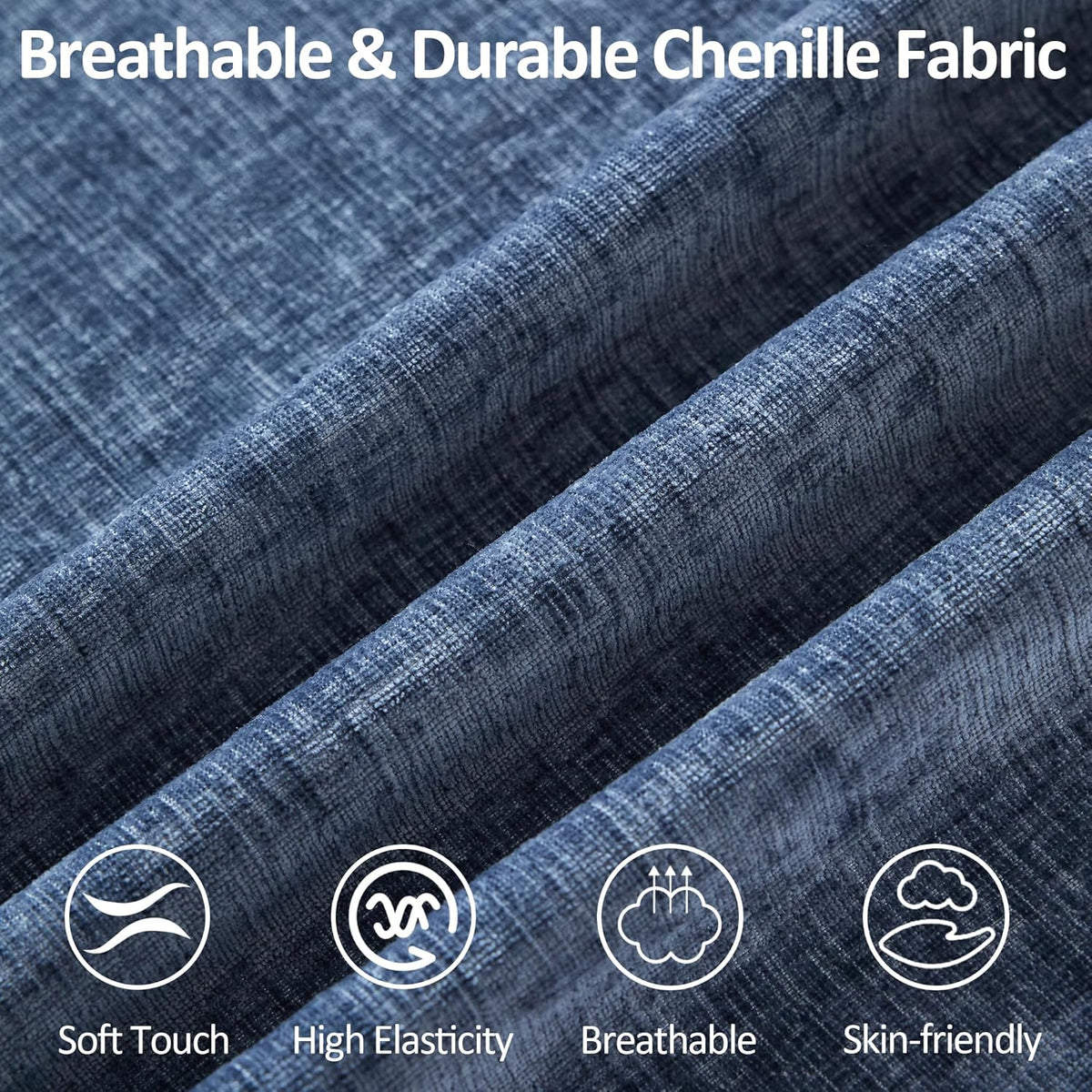 33.5'' Cloud Ottoman for Modular Sofa, Comfy Chenille Upholstered Foo...