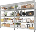 REIBII 69.8" W Storage Shelves 1510LBS Wire Shelving Unit 5 Tier Metal Shelving by REIBII