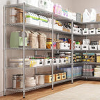 REIBII 58" W Storage Shelves Wire Shelving 1400LB Metal Shelves - Image 2