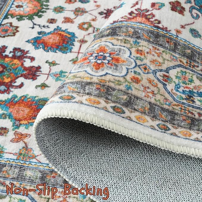 Rugcomf Area Rugs 8x10 for Living Room Clearance, Machine Washable Boho Rug - Image 4